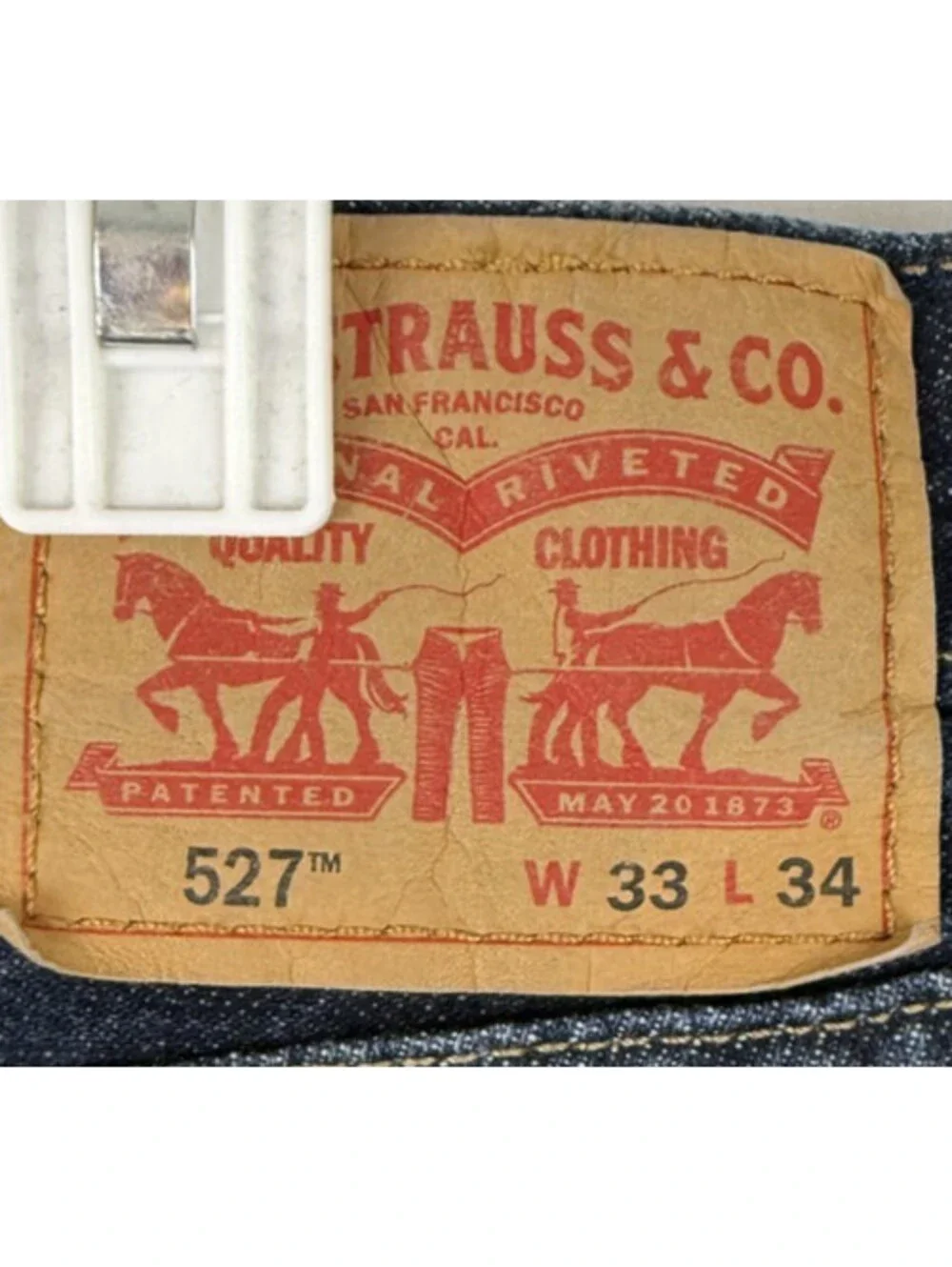 Levis 527 Bootcut Jeans Mens 33 x 34 Dark Wash Blue Denim